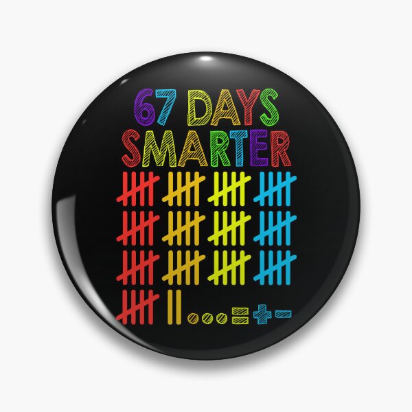 Item preview, Colorful 67 Days Smarter Rainbow Tally Mark Design designed and sold by MotivaChic.