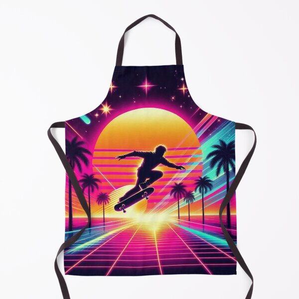 Artikelvorschau, Retro Sunset Skateboarding – Synthwave Vibes entworfen und verkauft von Dogandesighn.