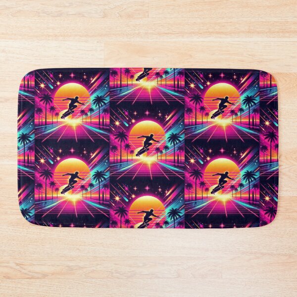 Artikelvorschau, Retro Sunset Skateboarding – Synthwave Vibes entworfen und verkauft von Dogandesighn.