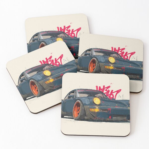 Item preview, Graffiti sports car three-quarter view designed and sold by PixelPack Design.
