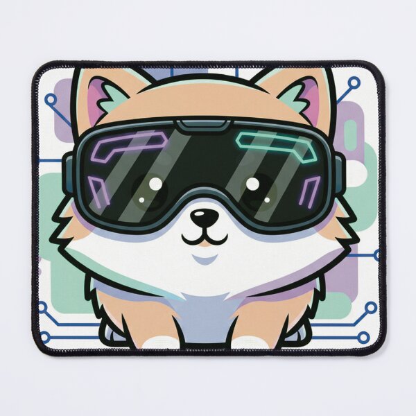 Item preview, Kawaii Futuristic Dog – Cyber Dog designed and sold by DevDrip1.