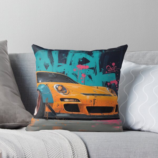 Item preview, Graffiti sports car three-quarter view designed and sold by PixelPack Design.