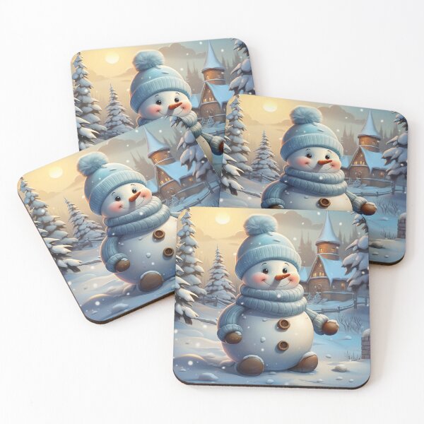 Item preview, Whimsical Snowman Holiday Artwork designed and sold by PixelExpressStudio.