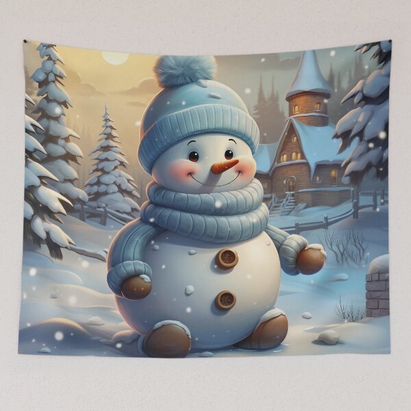 Item preview, Whimsical Snowman Holiday Artwork designed and sold by PixelExpressStudio.