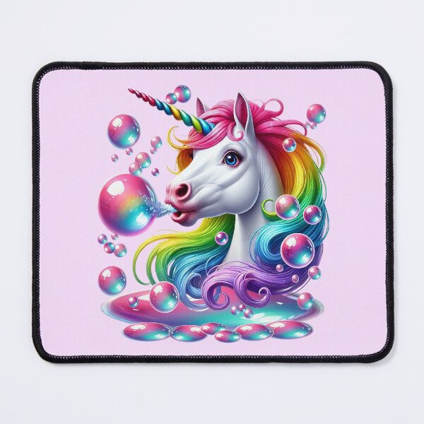 Item preview, Beautiful unicorn blowing rainbow bubbles designed and sold by LoneAngel.