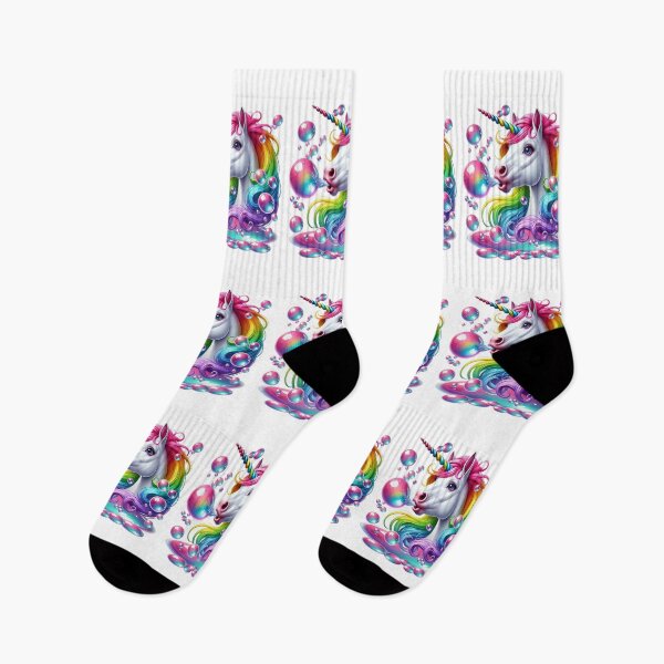 Item preview, Beautiful unicorn blowing rainbow bubbles designed and sold by LoneAngel.