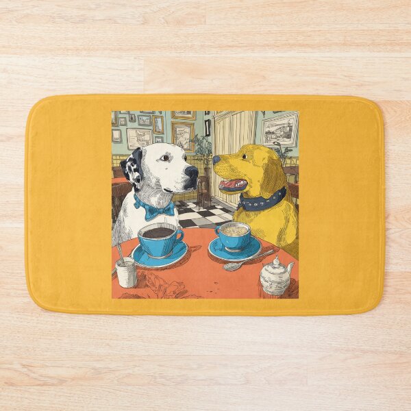 Item preview, Coffee Date Dogs – Cute Café Illustration designed and sold by casualnature.