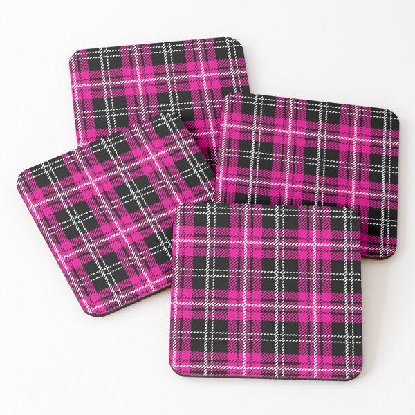 Item preview, Pink and Black Plaid Tartan Print  designed and sold by bestggraphico.