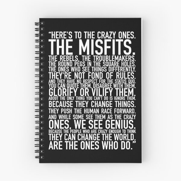 Item preview, Here's to the crazy ones (Black) by Brian Vegas designed and sold by Brian Vegas.
