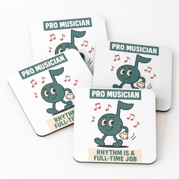 Item preview, Pro Musician Rhythm Is a Full Time Job Cartoon Note Design designed and sold by TeeTimeTreasure.