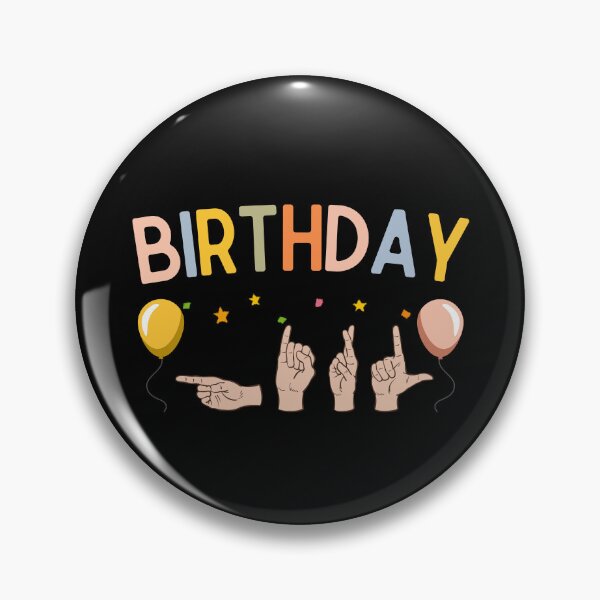 Item preview, Colorful Birthday ASL Hands Pastel Celebration Illustration designed and sold by MotivaChic.