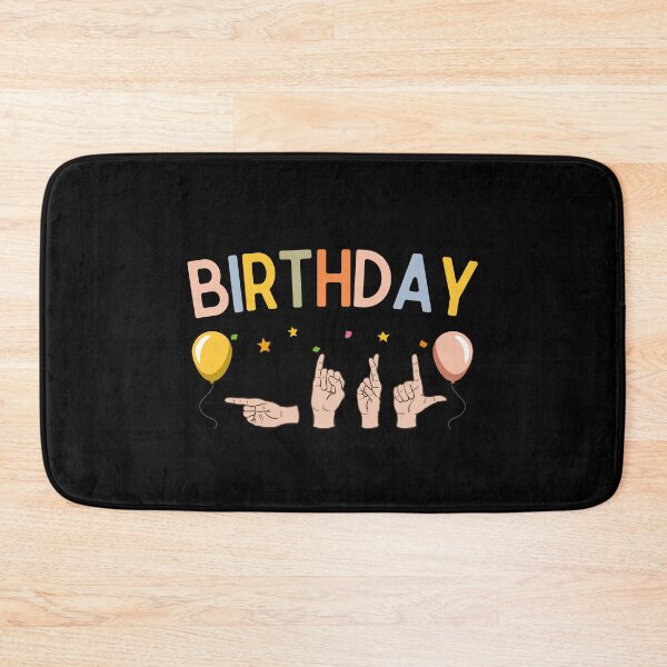 Item preview, Colorful Birthday ASL Hands Pastel Celebration Illustration designed and sold by MotivaChic.