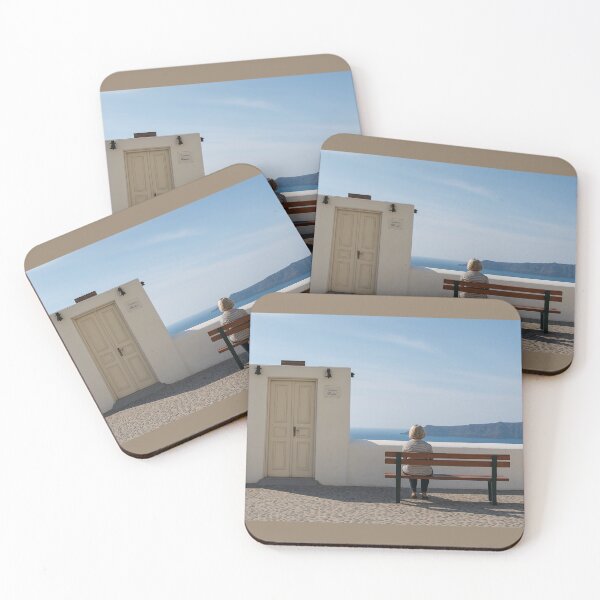 Item preview, The Door to Inner Peace in Santorini - Brown Harmony - Nati Baleno designed and sold by NatiBaleno.