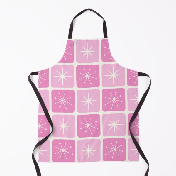 Item preview, Mid Century Atomic Stars Checks Palm Springs Pink designed and sold by Pinkdeer Designs.
