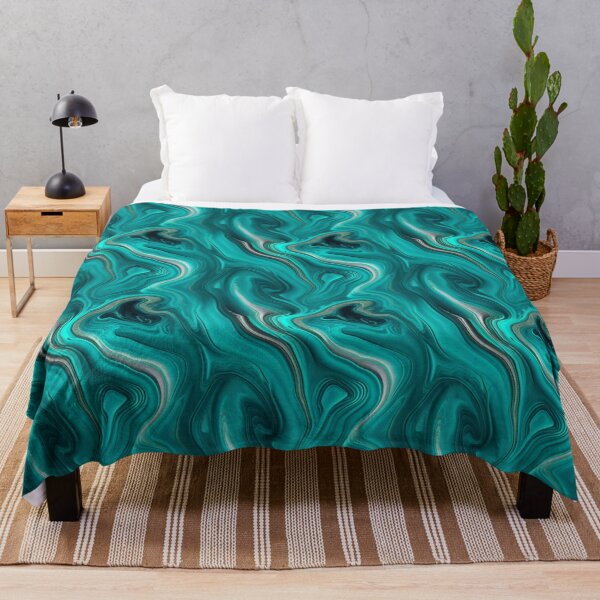 Item preview, Turquoise Silver Marble Pattern designed and sold by RockBeeDesigns.