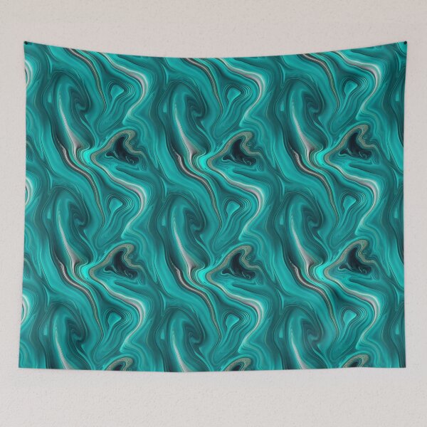 Item preview, Turquoise Silver Marble Pattern designed and sold by RockBeeDesigns.