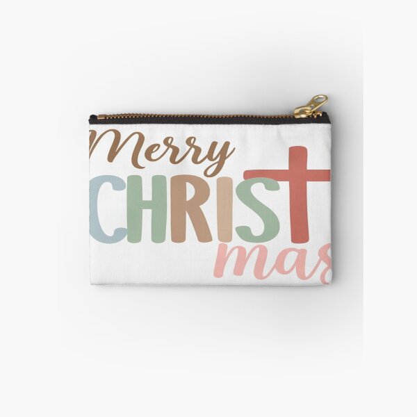 Item preview, Merry CHRISTmas Typography – Pastel Christian Holiday Design with Cross and Festive Lettering designed and sold by Bright Nest Studio.