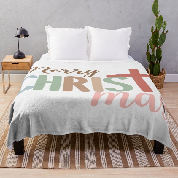 Item preview, Merry CHRISTmas Typography – Pastel Christian Holiday Design with Cross and Festive Lettering designed and sold by Bright Nest Studio.