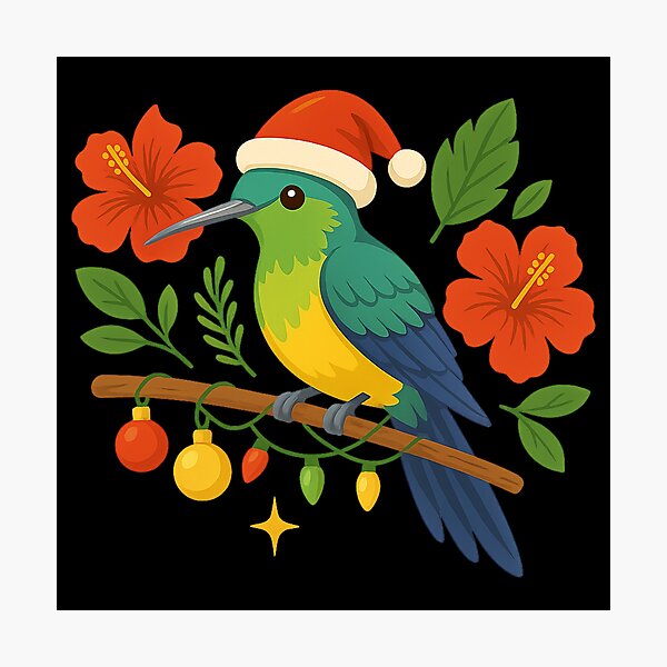 Item preview, Tropical Christmas Wreath – Joyeux Noël Design designed and sold by Tropic Wear Collection.