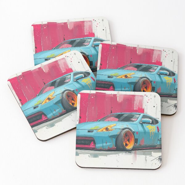 Item preview, Graffiti sports car three-quarter view designed and sold by PixelPack Design.