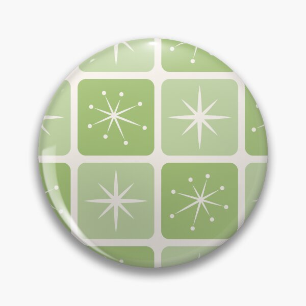 Item preview, Mid Century Atomic Stars Checks Lime Green designed and sold by Pinkdeer Designs.