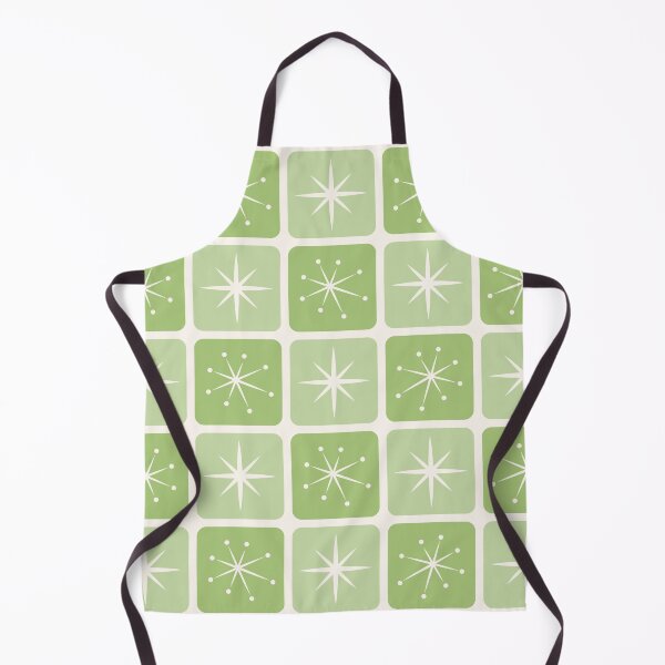 Item preview, Mid Century Atomic Stars Checks Lime Green designed and sold by Pinkdeer Designs.