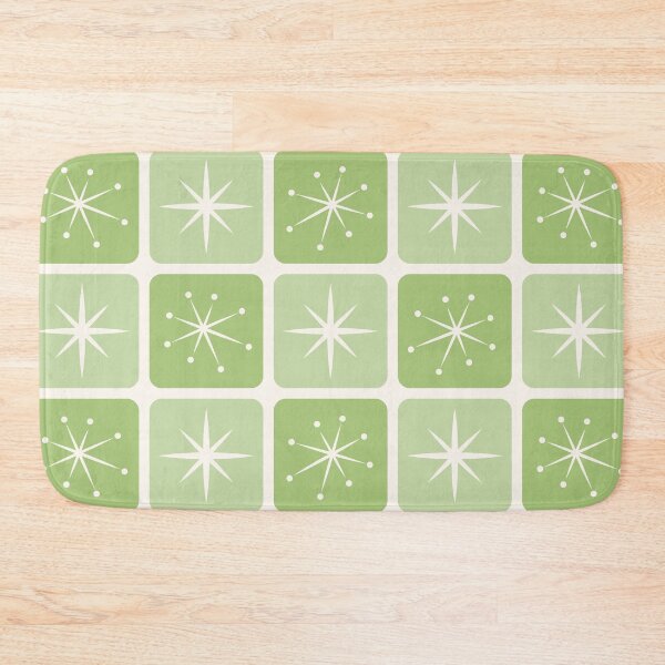 Item preview, Mid Century Atomic Stars Checks Lime Green designed and sold by Pinkdeer Designs.