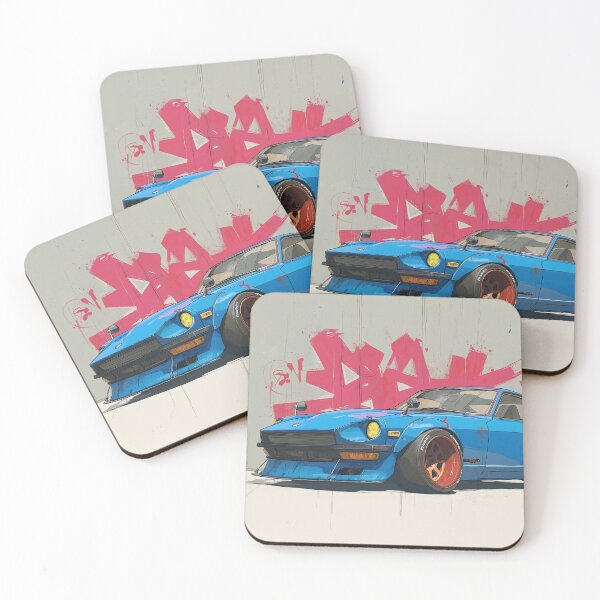 Item preview, Graffiti sports car three-quarter view designed and sold by PixelPack Design.