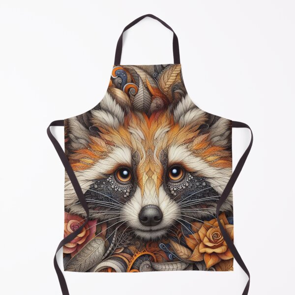 Item preview, Raccoon Face with Floral Patterns designed and sold by purplesensation.