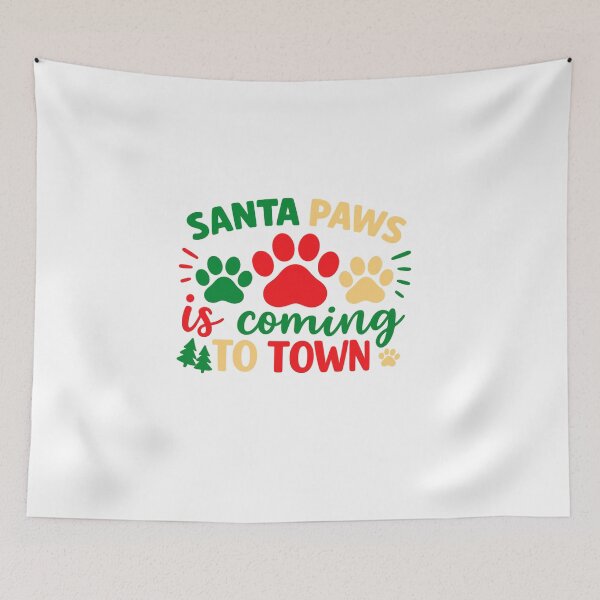 Item preview, Santa Paws Is Coming to Town — Funny Christmas Dog Design designed and sold by artcultreone.