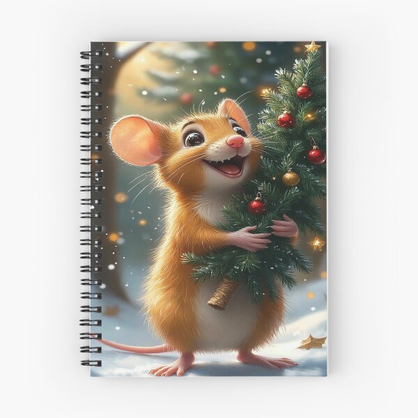 Item preview, Ratón navideño adorable con mini árbol de Navidad designed and sold by AmetistLight.