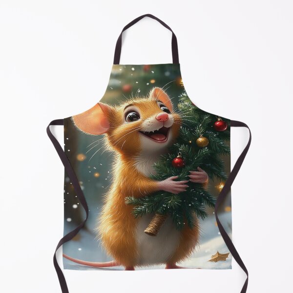 Item preview, Cute Christmas Mouse with Mini Christmas Tree designed and sold by AmetistLight.