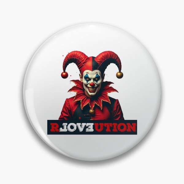 Item preview, Revolutionary Jester – Bold Red & Black Rebellion Graphic designed and sold by 420Nomad.