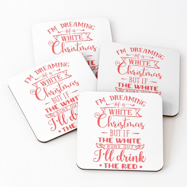 Item preview, White Christmas Wine Joke – Funny Holiday Drinking Quote designed and sold by ArtBySylvia.