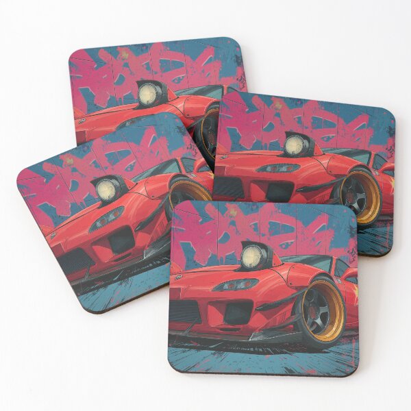 Item preview, Graffiti sports car three-quarter view designed and sold by PixelPack Design.