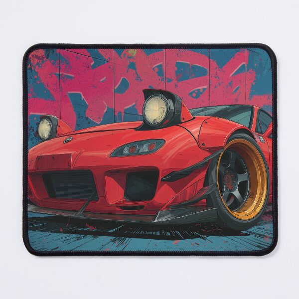 Item preview, Graffiti sports car three-quarter view designed and sold by PixelPack Design.
