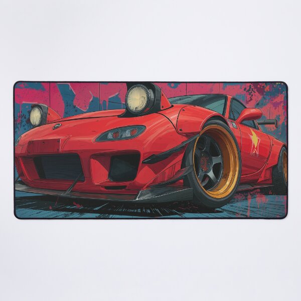 Item preview, Graffiti sports car three-quarter view designed and sold by PixelPack Design.