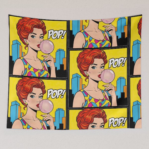 Item preview, A POP ART COMIC STYLE PIN-UP designed and sold by infinitearte.