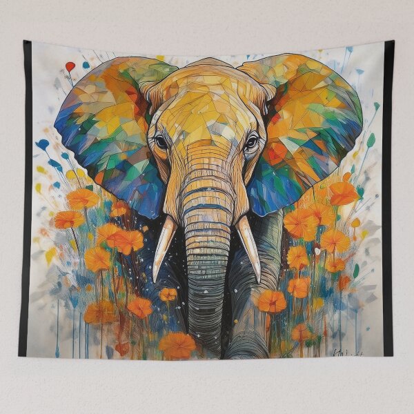 Item preview, Poppy Pachyderm designed and sold by WrightDesignsUS.