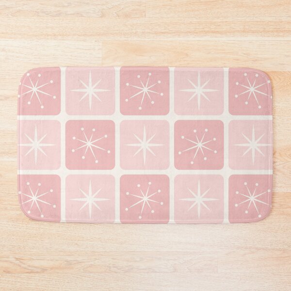 Item preview, Mid Century Atomic Stars Checks Blush Pink designed and sold by Pinkdeer Designs.