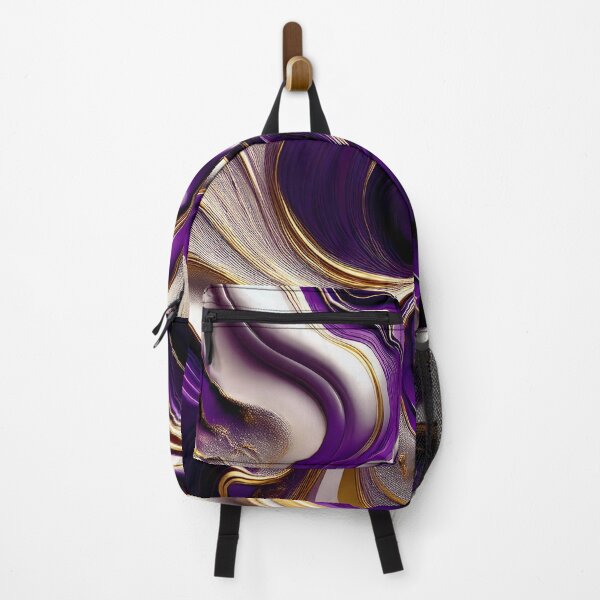 Item preview, Masquerade Fluid Art in Purple Silver Gold designed and sold by Vicky Brago-Mitchell®.