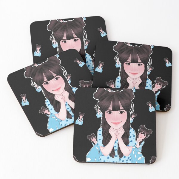Item preview, A cute cartoon-style girl in blue cloud-pattern pajamas, repeated in a playful seamless layout. designed and sold by LSKY Art.