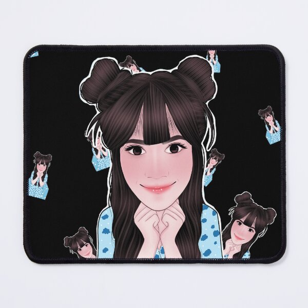Item preview, A cute cartoon-style girl in blue cloud-pattern pajamas, repeated in a playful seamless layout. designed and sold by LSKY Art.