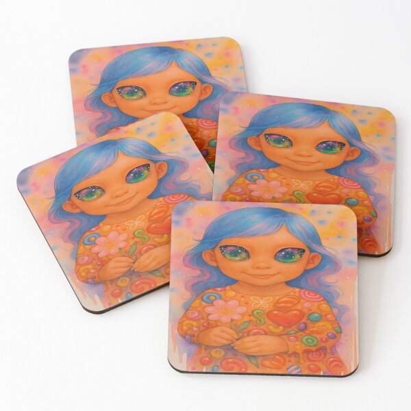 Item preview, blue-haired girl with nebula eyes and a candy dress designed and sold by Ecosetereos.