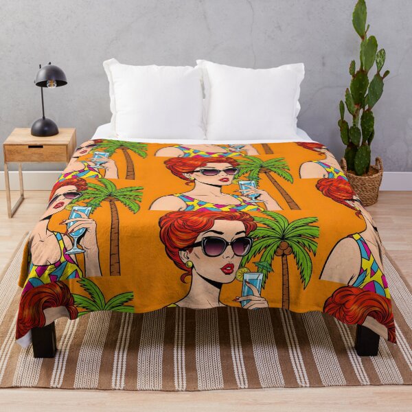 Item preview, A WOMAN WITH A POP ART-STYLE COCKTAIL designed and sold by infinitearte.