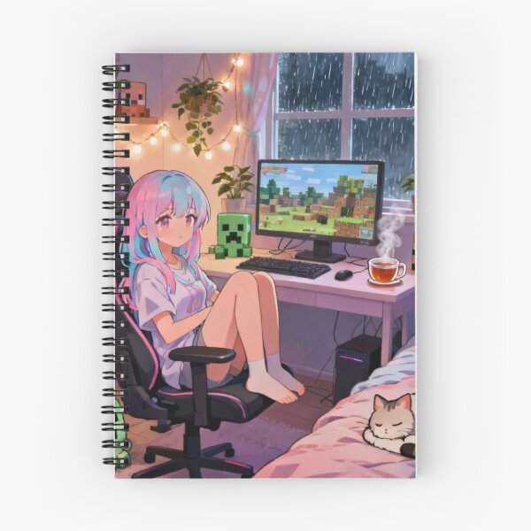 Item preview, Lofi Anime Gamer Girl Cozy Gaming Cube Game Vibe Art designed and sold by Pandora´s Box.