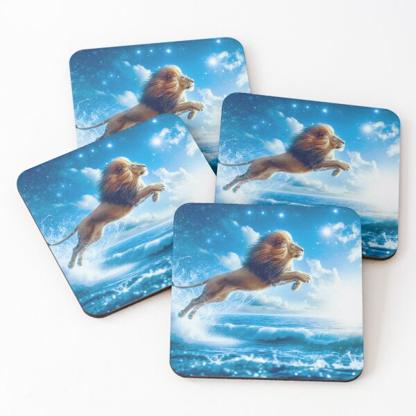 Item preview, Lion jumping in the sea designed and sold by Dogandesighn.