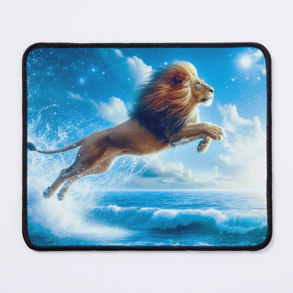 Item preview, Lion jumping in the sea designed and sold by Dogandesighn.