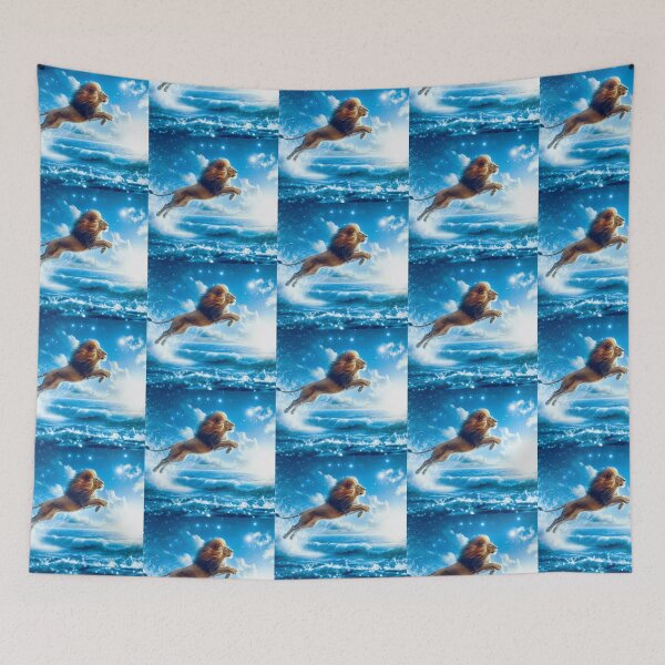 Item preview, Lion jumping in the sea designed and sold by Dogandesighn.