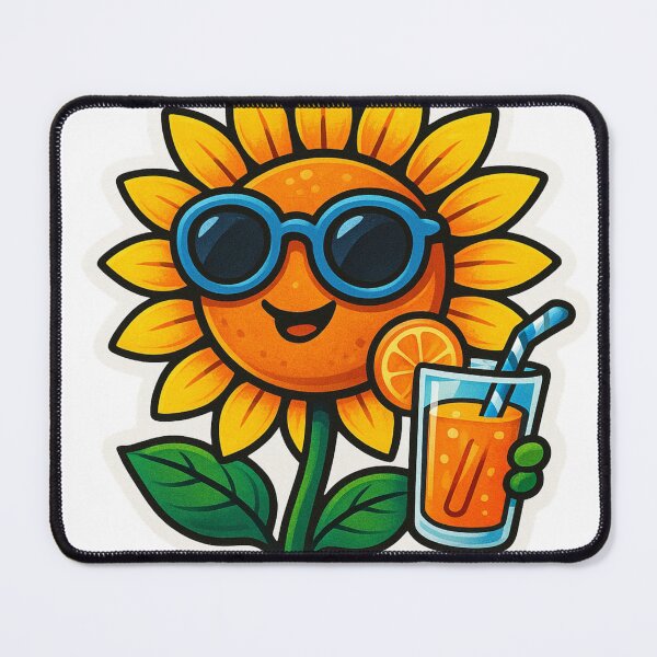 Item preview, Cool Sunflower Sipping Fresh Juice designed and sold by Pororo23.